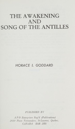 The awakening ; and, Song of the Antilles