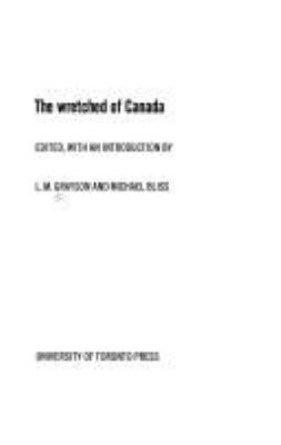 The wretched of Canada : letters to R. B. Bennett, 1930-1935
