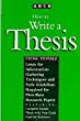 How to write a thesis : a guide to the research paper